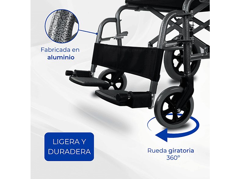 Silla de ruedas - MOBICLINIC Museo, Gris — foto 8