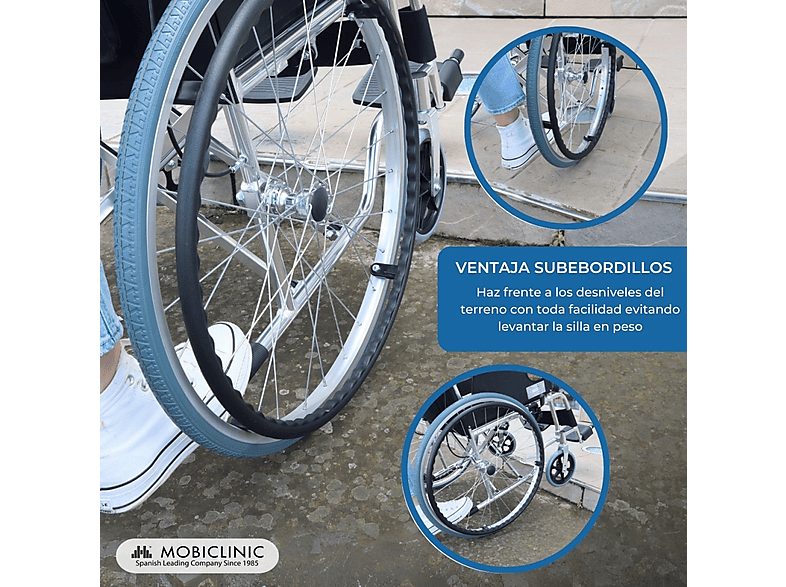 Silla de ruedas - MOBICLINIC Palacio, Gris — foto 6