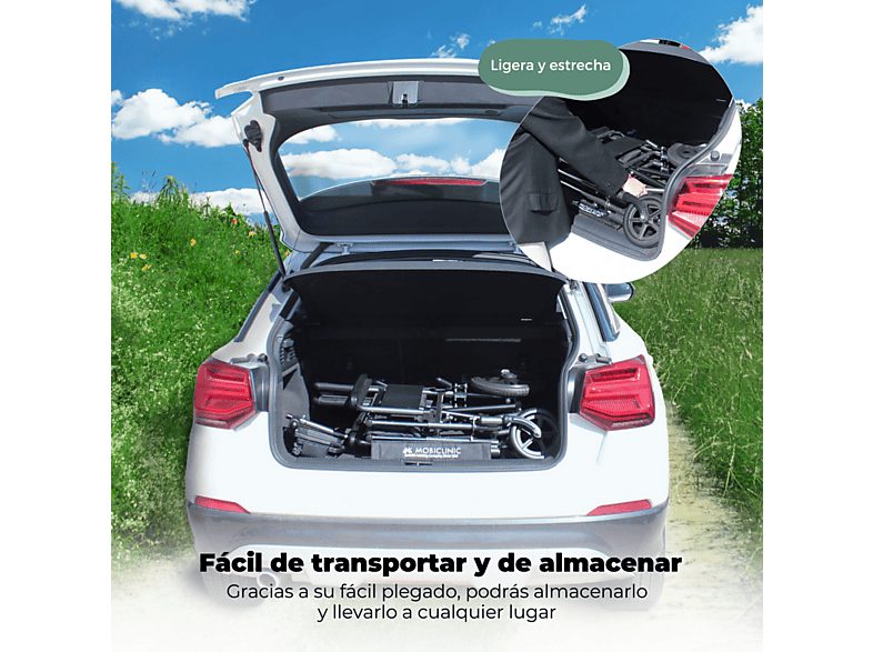 Silla de ruedas - MOBICLINIC S230, Negro — foto 4