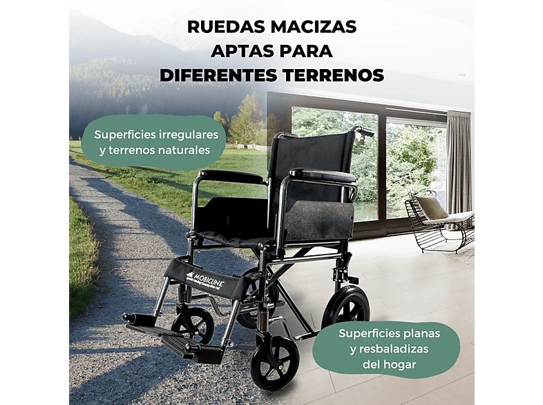 Silla de ruedas - MOBICLINIC S230, Negro — foto 8