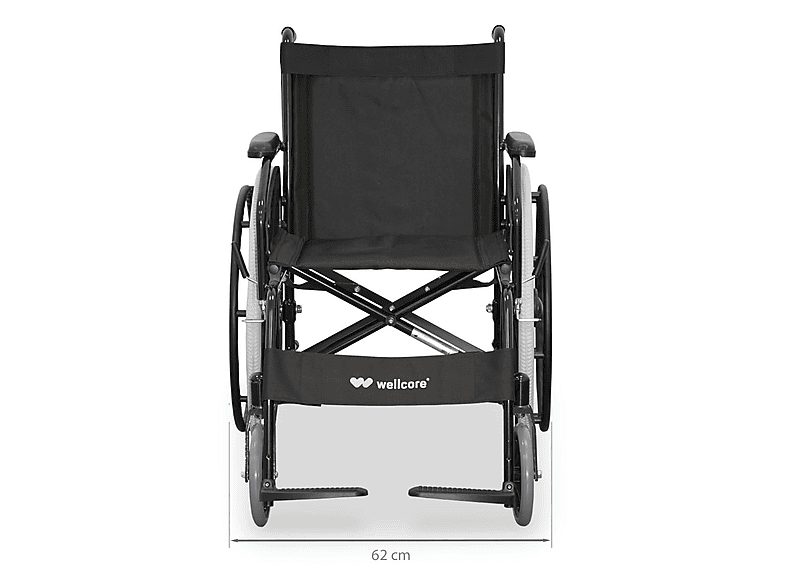 Silla de ruedas - WELLCORE WLLC1125, Negro — foto 5