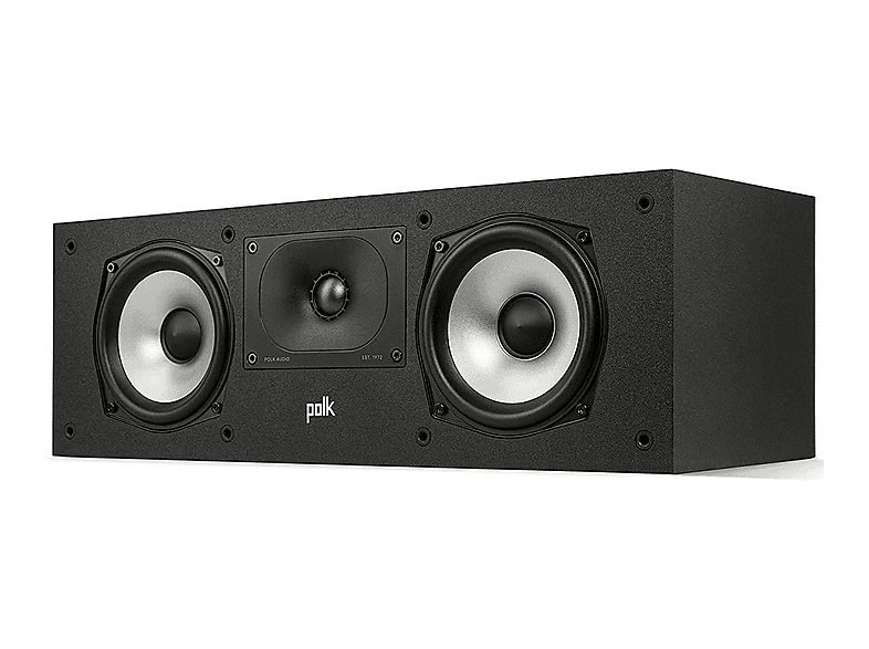 POLK AUDIO Sistema de altavoces pasivos Hi-Res central de estantería - POLK AUDIO XT30C Black, 200W, 2.1 canales, Negro