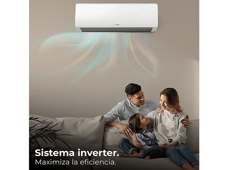 Split 1x1 - CECOTEC AirClima 9000 Smartfresh, 9000 fg/h, Función Inverter, Multicolor — foto 4