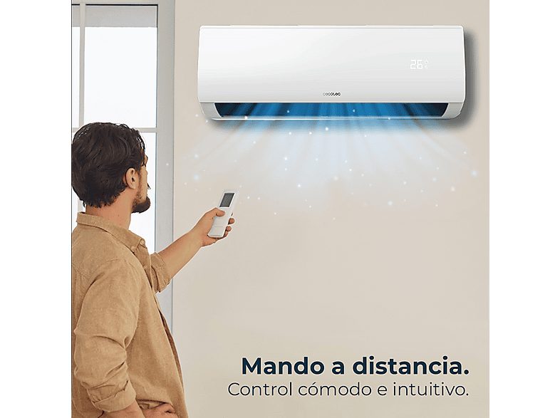 Split 1x1 - CECOTEC AirClima 9000 Smartfresh, 9000 fg/h, Función Inverter, Multicolor — foto 7