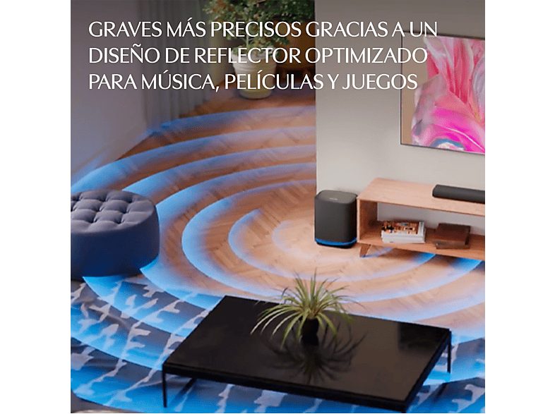 Subwoofer - Harman Kardon Enchant Subwoofer, Conexión inalámbrica, 400 W, Graves Superiores, Compatible con las barras Enchant 900 y 1100, Negro — foto 3