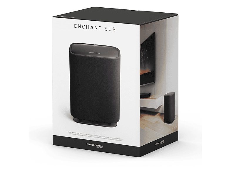 Subwoofer - Harman Kardon Enchant Subwoofer, Conexión inalámbrica, 400 W, Graves Superiores, Compatible con las barras Enchant 900 y 1100, Negro — foto 7