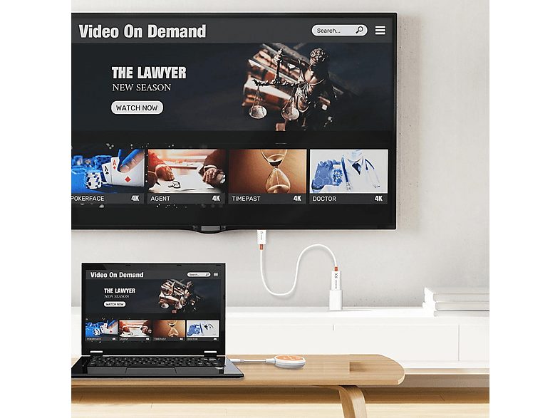 Transmisor de señal  - JVAW62-N ScreenCast USB-C J5CREATE, Blanco y Naranja — foto 9