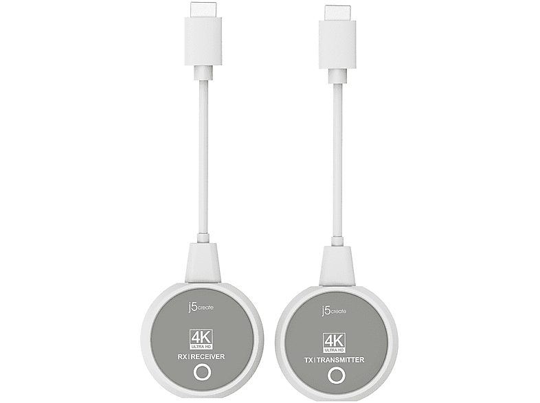 Transmisor de señal  - JVAW75-N HDMI 4K ScreenCast J5CREATE, Blanco / gris — foto 2