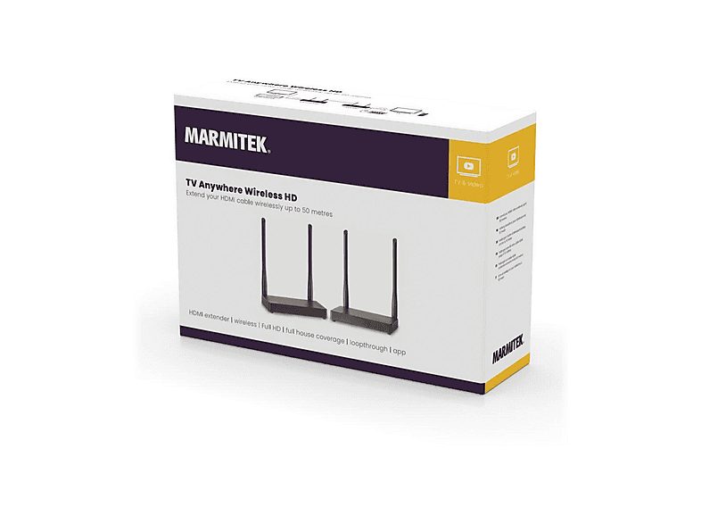 Transmisor de señal  - TV Anywhere Wireless HD MARMITEK, Negro — foto 2